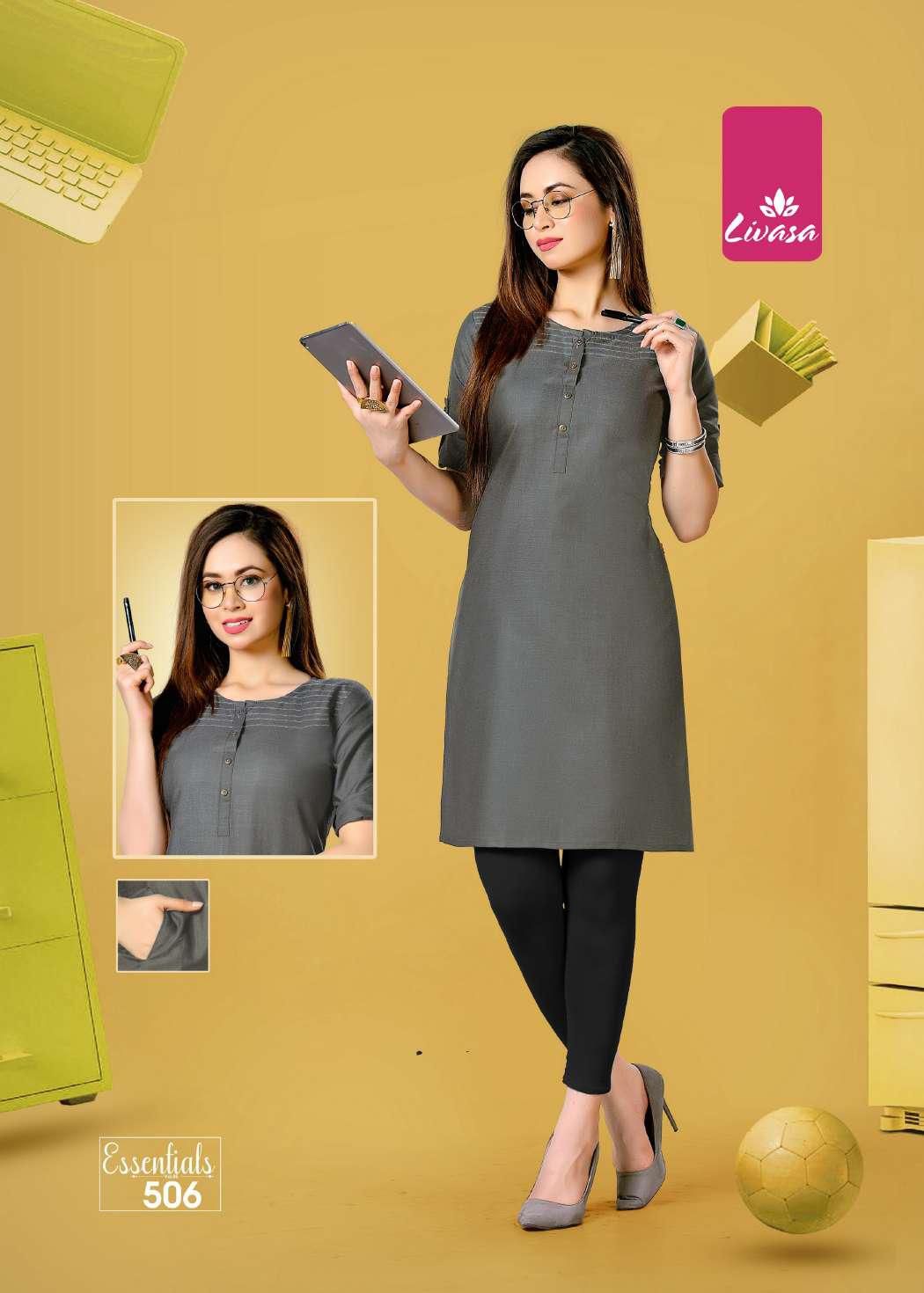 Livasa Essentials 5 Regular Wear Latest Heavy Cotton Kurti Collection